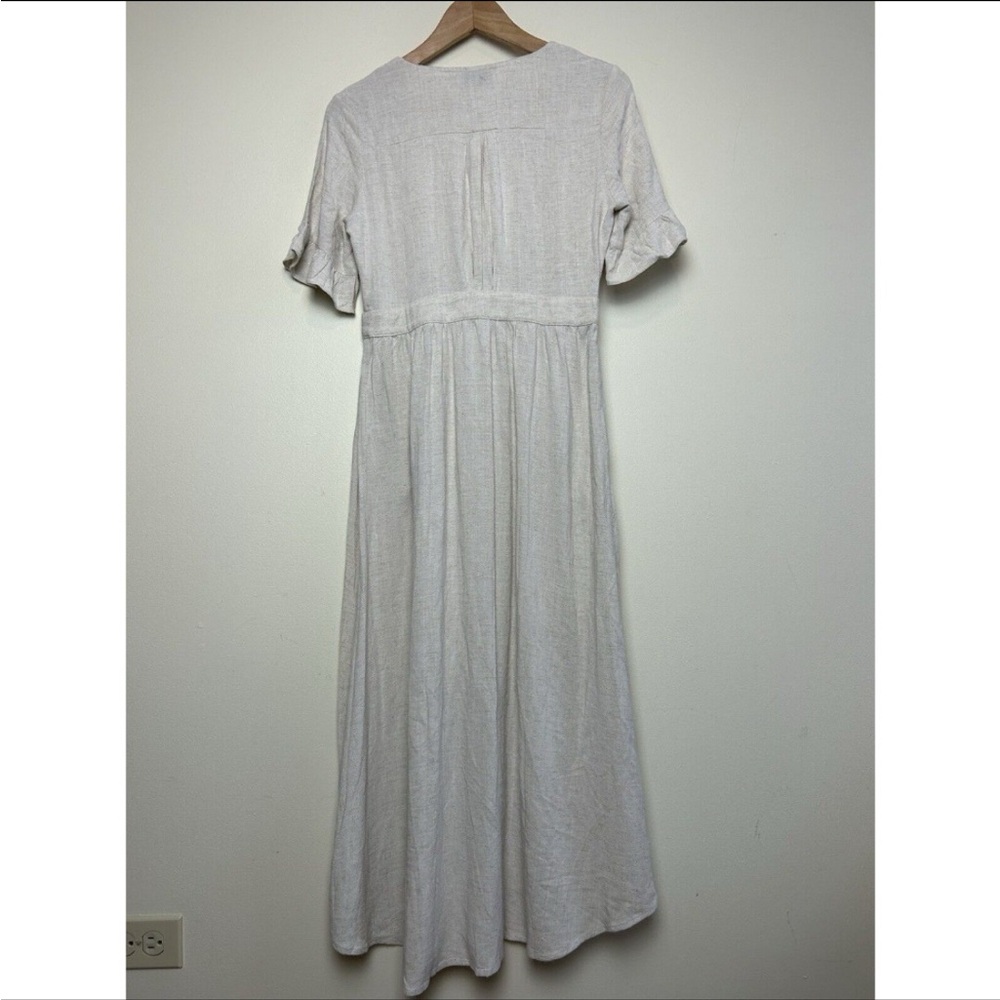 Cream Button-Down Dress - Picture 5 of 6